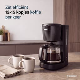Princess Coffee Maker Wave Koffiezetapparaat – 1,5 L Glazen Kan – 1000 W – Zwart/RVS - 246058 — thumbnail 5