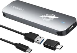 Externe SSD - Draagbare Opslag - Bestanden Overzetten - Aluminium Behuizing - 128 GB - Grijs — thumbnail 1