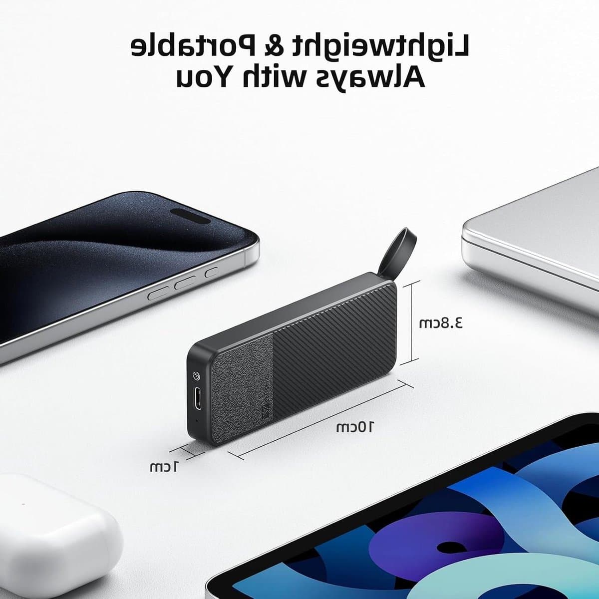 Draagbare SSD - Externe Opslag - Snelle Data Transfer - Compact Ontwerp - 2TB - Zwart — afbeelding 1