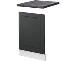 Frontpaneel Vaatwasser - Keukenfront Deur - Keuken Opknappen - Onderhoudsvriendelijk Materiaal - 45 cm Breed - Antraciet