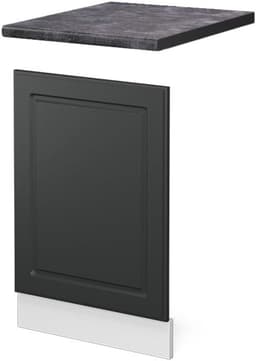 Frontpaneel Vaatwasser - Keukenfront Deur - Keuken Opknappen - Onderhoudsvriendelijk Materiaal - 45 cm Breed - Antraciet — thumbnail 1