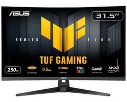 ASUS TUF Gaming VG32VQM5B - FHD Fast VA Curved Gaming Monitor - 250Hz - 0.5ms - 31.5 Inch