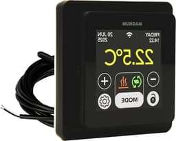 Slimme Thermostaat - Kamerregelaar Wifi - Verwarming Regelen - Met Vloersensor - 86 x 86 cm - Zwart — thumbnail 1