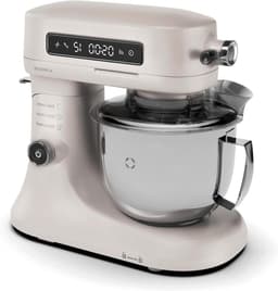 Keukenmachine - Mixer Deegmaker - Bakken en Koken - Stille AC Motor - 5 Liter Kom - Zandkleur — thumbnail 1