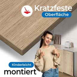 Vaatwasser Front - Keukenpaneel - Keuken Moderniseren - Krasbestendig Melamine - 715 x 594 mm - Halifax Oak — thumbnail 5