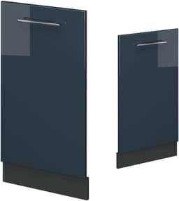 Vaatwasserfrontpaneel - Keukenfront Paneel - Keuken Inbouwen - Soft-close Scharnieren - 45 cm - Donkerblauw Hoogglans — thumbnail 5