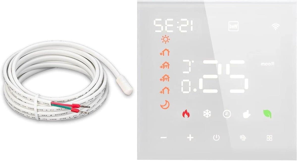 Slimme Thermostaat - Verwarming Regelaar - Energie Besparen - App en Spraakbesturing - 16 A - Wit — afbeelding 1