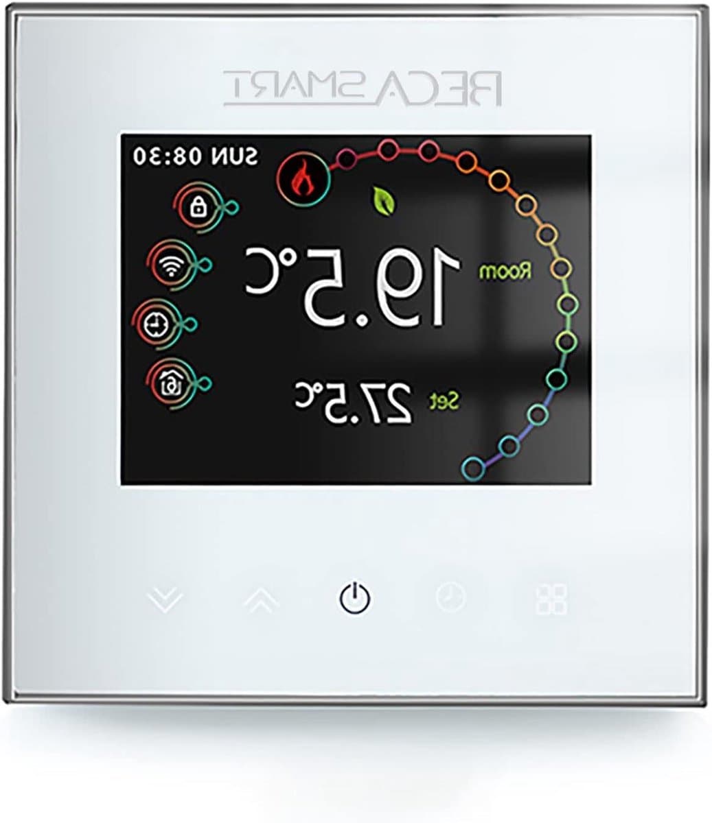 Slimme Thermostaat - Verwarming Regelaar - Comfort Verhoging - App & Stem Bediening - 15 mm Dun - Wit — afbeelding 1
