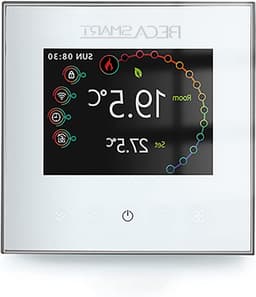 Slimme Thermostaat - Verwarming Regelaar - Comfort Verhoging - App & Stem Bediening - 15 mm Dun - Wit — thumbnail 1