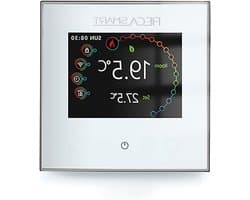 Slimme Thermostaat - Verwarming Regelaar - Comfort Verhoging - App & Stem Bediening - 15 mm Dun - Wit