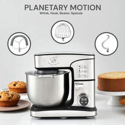 Keukenmachine - Keukenrobot - Bakken en Koken - 3-in-1 Functionaliteit - 12 Liter Kom - Zilver — thumbnail 3