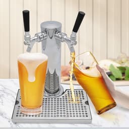 Bier Lekbak - Lekbak Bierkraan - Bar Schoonhouden - Roestvrijstaal Antislip - 33 x 25 x 4 cm - Zilver — thumbnail 3