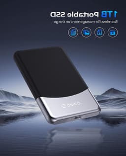 Externe SSD - Draagbare Opslag - Snelle Data Transfer - Hoge Snelheid 460MB/s - 1 TB - Grijs — thumbnail 1