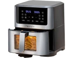 Heteluchtfriteuse XXL - Airfryer Oven - Grote porties maken - Digitaal touchscreen - 8 Liter capaciteit - Zilver
