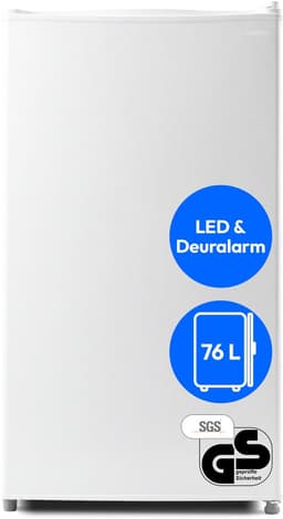 MEDION Koelkast 76 L, vrijstaand - MD370009 - Wit | 3 legplateaus, hoogte 84,5 cm, omkeerbare deur, 2 deurvakken, verstelbare voeten — thumbnail 1