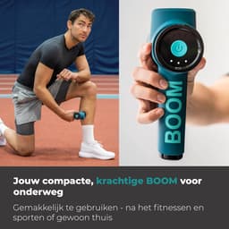 SnelShoppen - Compact Massagepistool Boom met 4 Opzetstukken, Krachtige Triggerpointmassage, 5 Intensiteitsniveaus, Spiermassageapparaat voor Ontspann — thumbnail 3