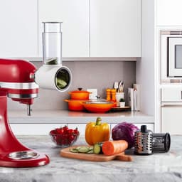 Thijox - Groentesnijder voor KitchenAid Keukenmachine - Snijder Versnipperaar Hulpstuk - Kaasrasp Set - Wit - Keukenaccessoire voor Groenten en Kaas — thumbnail 4