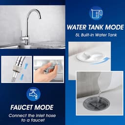 Tafelblad Vaatwasser - Compacte Afwasser - Gemakkelijk Afwassen - 6 Programma's Babyverzorging - 4-Persoons Capaciteit - Wit en Zwart — thumbnail 3