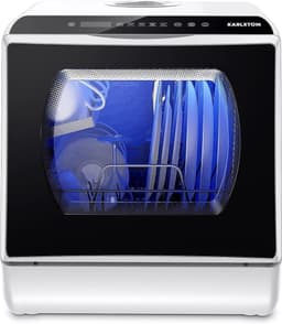 Compacte Vaatwasser - Mini Afwasmachine - Kleine Keukens - Ingebouwde Tank - 4-Persoons Capaciteit - Wit — thumbnail 1