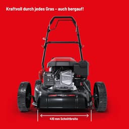 Benzine Grasmaaier - Loopmaaier Motor - Gazon Onderhoud - Achterwielaandrijving - 41 cm Maaibreedte - Zwart — thumbnail 4