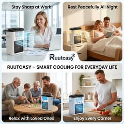 Draagbare Aircooler met USB – 3-in-1 Mini Airconditioner, Ventilator en Luchtbevochtiger – Stil Persoonlijk Koelapparaat voor Thuis en Reizen — thumbnail 5