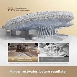DREAME L40 Ultra A Robot- en vloerwisser met automatische stofafvoer en dubbel anti-knoopsysteem, zuigvermogen van 24.000 Pa, 10,5 mm dweildoekverhoging Wit — thumbnail 5