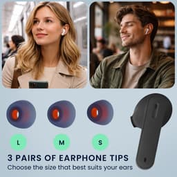 kwmobile 6x cover voor in-ear oortjes geschikt voor JBL Tune 230 NC TWS / T230NC - Vervangende oordopjes van siliconen in blauw - 3 maten — thumbnail 4