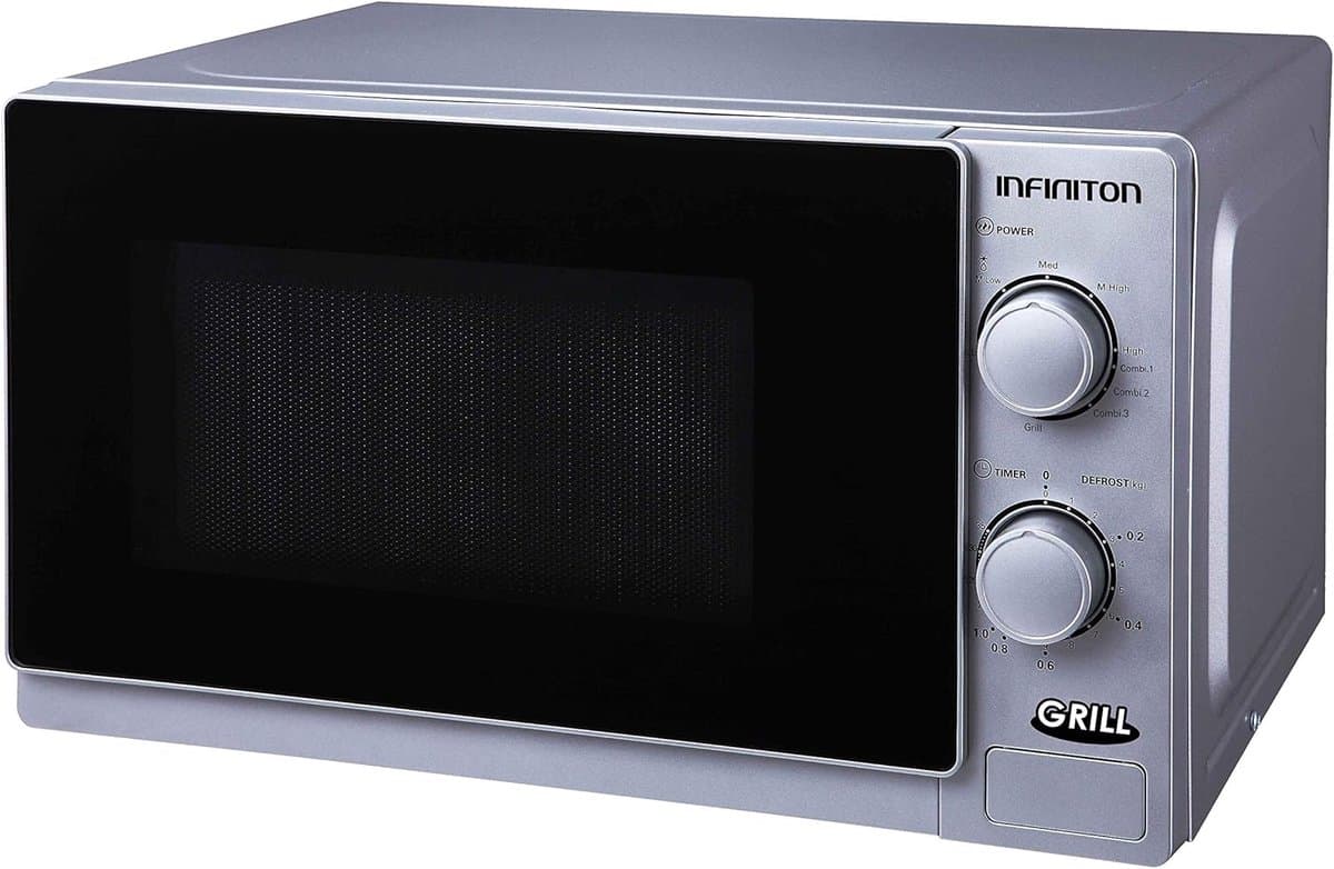 Magnetron met Grill - Compacte Oven - Snel Eten - 9 Vermogensstanden - 20 Liter - Zilver — afbeelding 1