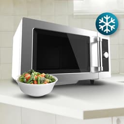 Magnetron Oven - Keuken Apparaat - Snel Eten - Vlakke Binnenruimte - 25 Liter - Roestvrij Staal — thumbnail 3