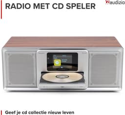 DAB radio - Audizio Palmi - Radio met cd speler - Bluetooth radio - FM, DAB+ en USB - Zilver — thumbnail 4
