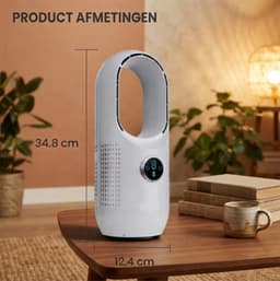 Bladloze ventilator Smartstuff® - Oplaadbare Tafelventilator -Draagbare ventilator - Fan - Verkoeling - Accu - Design — thumbnail 3