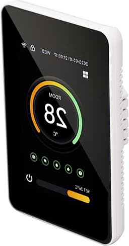 Slimme Thermostaat - Digitale Regelaar - Huisverwarming Instellen - 4.3 Inch Verticaal Scherm - 16A Verwarming - Zwart — thumbnail 1