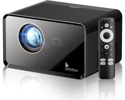 SnelShoppen - 4K Projector - Full HD 1080P Smart Projector met Autofocus, Trapezoidal Correction, 900 ANSI Lumens, WiFi6 & BT 5.0, 300 Inch Beeldscher