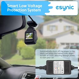 SnelShoppen - eSynic Hardwire Kit USB Type-C 3.5m voor Dash Cam, Auto, SUV, ACC Mode, Laagspanning Bescherming, 3-Draads Step-Down Converter 12-24V na — thumbnail 2