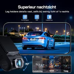 JCP® Draadloze Dashcam - Dashcam met Parkeermodus - Loop-Opname - Zwart - 8cm x 3cm x 5cm — thumbnail 2