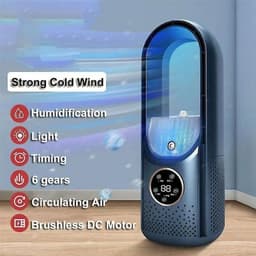 Luchtkoeler- led-display- airconditioning- luchtbevochtiger- elektrische ventilator met 6 snelheden- stille timer- bevochtigingsventilator — thumbnail 5