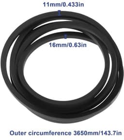 Grasmaaier V-type rubberen aandrijfriem buitenomtrek 3650 mm breedte 16 mm 604817 compatibel met Raptor 137 inch maaier — thumbnail 2