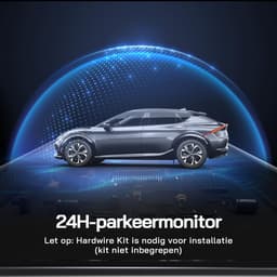 SnelShoppen - WOLFANG Dashcam Auto Voor Achter 4K WiFi, Ultra Nachtzicht, 170° Groothoek, WDR, 24-uurs Parkeermodus, G-sensor, Loop Recording — thumbnail 4