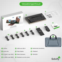 Portable Monitor 2x 15,6 inch Full HD - Tri Screen Laptop Scherm Uitbreider - Extra Scherm Laptop - Draagbare Monitor - Plug & Play - Solvify — thumbnail 5