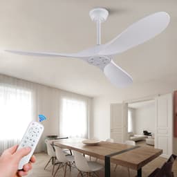 Modenuit Plafondventilator – 132 cm – Zonder Verlichting – ABS – Wit – Met Afstandsbediening en Timer — thumbnail 1