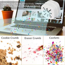 Mini Draadloze Tafelstofzuiger, Draagbare Bureau Stofzuiger USB-oplaadbaar voor Toetsenbord, Laptop, Kantoor, Auto en Huisdierenhaar(Blauw) — thumbnail 3