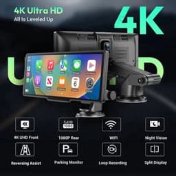 Dashcam Spiegel - Navigatiesysteem Auto - Dashcam voor auto - GPS Navigatie - Draadloze - 4K DVR - Bluetooth Audio - ADAS Systeem - 10.26" - Achteruitrijcamera - 64TF — thumbnail 3