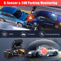 Dashcam auto camera 4K + 2K - dual display IPS 3 inch - met app en wifi - veilig autorijden - ShopVlot — thumbnail 3