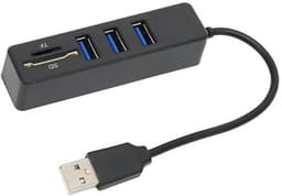 3-poorts draagbare USB-splitter USB 2.0 Hub 480 Mbps — thumbnail 1