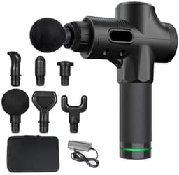 Zerova Massagepistool - Massage Gun - Professioneel - Massage Apparaat - Massage Pistool - 6 massagekoppen - 30 Snelheden - Zwart — thumbnail 1