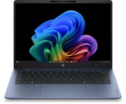 HP OmniBook 3 14-hz0712ndx - Copilot+ Laptop - 14 inch - Snapdragon X - 8GB/512GB - QWERTY - 2K OLED - Studenten laptop — thumbnail 1