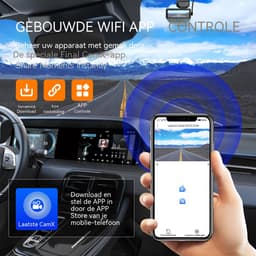 4K Dashcam Auto met Achtercamera 1080P - Wifi App Bediening - Nachtzicht - G-Sensor - Loop Recording - Parkeerbewaking - 2.89 inch Scherm — thumbnail 3