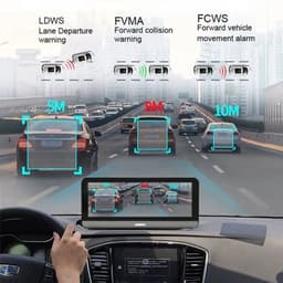 Dashcam voor Auto - 7.84" 4G Android Dashcam – GPS Navigatie, 1080P Full HD, Achteruitrijcamera, Dual Lens, ADAS Rijhulp, WiFi, Bluetooth, Parkeermodus, Loop Recording - Zwart — thumbnail 4