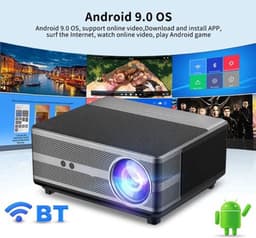 Mini Beamer - Projector - Digitale Beamer - Draagbaar - 1080P Projector - 4K Full HD - Met Auto Focus - 21000LM - 2500ANSI - AC100-240V / 50-60Hz - Android System - 205W - Zwart — thumbnail 5