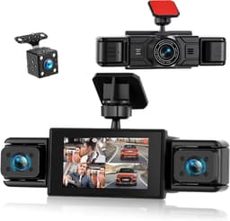 Auto Dashcam - Rijrecorder - Veilig Rijden - 4 Camera's 360 Graden - 3 Inch Display - Zwart — thumbnail 1